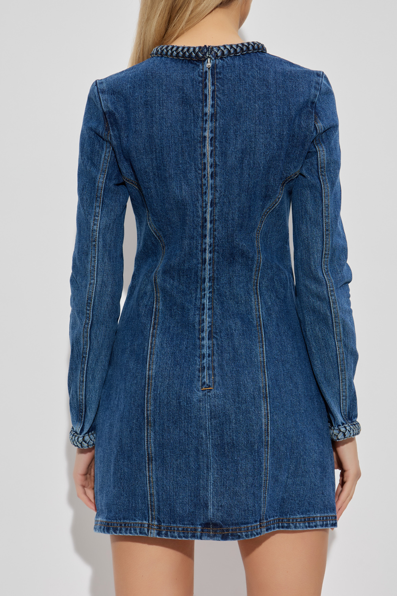 ワンピースその他 SELF PORTRAIT Women Dresses PF25 830S BL BLUE Denim Sleeveless Flared Mini Dress – self-portrait-US